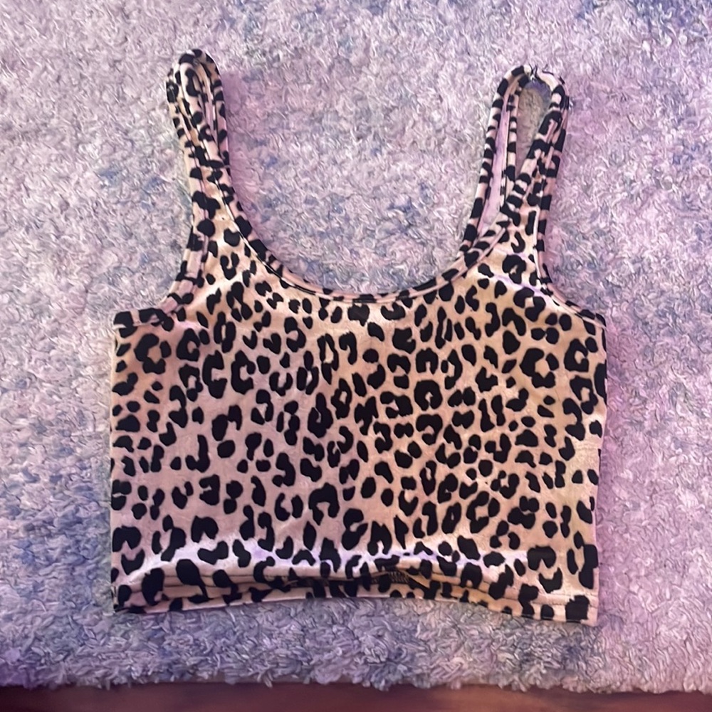 velvet cheetah print top